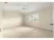 Spacious bedroom with vaulted ceilings, a ceiling fan, and a window at 8532 Sw 65Th Court Rd, Ocala, FL 34476