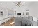 Bright living room with open floor plan connects to kitchen, complete with breakfast bar at 8816 Sw 69Th Place Rd, Ocala, FL 34481