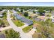 An aerial view showcases a quiet neighborhood with well-maintained homes and green spaces at 8849 Sw 116Th Place Rd, Ocala, FL 34481