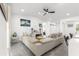 Bright living room with modern decor, neutral walls, stylish furnishings, and an open layout at 10291 Se 67Th Ter, Belleview, FL 34420