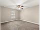 Neutral bedroom featuring plush carpet and ceiling fan with light fixture at 10313 Sw 45Th Ave, Ocala, FL 34476