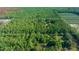 This aerial view showcases the beautiful treed acreage with home site and natural pond on a sunny day at 11521 Se 1St Street Rd, Silver Springs, FL 34488