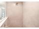 Detailed view of the tiled shower with brushed nickel fixtures at 13561 Sw 85Th Pl, Dunnellon, FL 34432