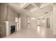 Spacious living room featuring a fireplace and tile flooring at 1675 Se 73Rd Pl, Ocala, FL 34480