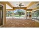 Spacious outdoor patio featuring columns, view of pool, and octagonal tile flooring at 1675 Se 73Rd Pl, Ocala, FL 34480