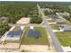 Aerial view of new construction on an oversized lot in a suburban neighborhood at 3079 Sw 168 Pl, Ocala, FL 34473