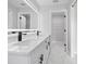 Bathroom featuring a double sink vanity, modern fixtures, and sleek design at 3079 Sw 168 Pl, Ocala, FL 34473