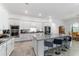 Well-lit kitchen featuring granite countertops, stainless-steel appliances, and a center island with barstool seating at 6046 Sw 86Th Cir, Ocala, FL 34481