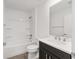 Clean bathroom featuring a shower-tub combination, toilet, and vanity with countertop at 7624 Sw 60Th St, Ocala, FL 34474