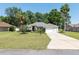 Traditional single-story home with a well-manicured lawn, mature trees, and a two-car garage, offering great curb appeal at 8053 Sw 62Nd Ave, Ocala, FL 34476