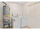 Laundry area with a newer washer, dryer, and water heater at 9729 Sw 97Th St, Ocala, FL 34481