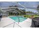 Backyard pool with screened enclosure and plenty of seating at 11140 Sw 53Rd Cir, Ocala, FL 34476