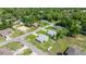 An aerial neighborhood shot showcases a quiet suburban neighborhood, featuring green spaces and mature trees at 16062 Se 89Th Ter, Summerfield, FL 34491