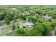 Serene aerial view of home nestled among mature trees, showcasing its sprawling layout and neighborhood setting at 1852 Ne 39Th Ct, Ocala, FL 34470