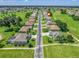 Picturesque aerial view of a residential neighborhood lined with houses, mature trees and a golf course at 2478 Nw 53Rd Avenue Rd, Ocala, FL 34482