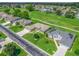 Aerial view of a well-manicured neighborhood with lush green lawns, mature trees and golf course at 2478 Nw 53Rd Avenue Rd, Ocala, FL 34482