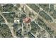 Aerial view of property showing lot lines, and surrounding neighborhood in a wooded area at 27 Locust Radial Crse, Ocala, FL 34472