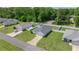 Aerial view of single-Gathering homes with fenced yards and well-maintained lawns at 4909 Se 89Th St, Ocala, FL 34480