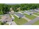 Aerial view of single-Gathering homes with fenced yards and lush landscaping at 4909 Se 89Th St, Ocala, FL 34480