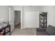 Comfortable bedroom features carpeted floors and a closet to maximize the available storage space at 4909 Se 89Th St, Ocala, FL 34480