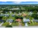 Aerial view showcasing a neighborhood with well-maintained homes, green spaces, and mature trees at 4992 Nw 31St St, Ocala, FL 34482