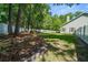 Secluded backyard with mature trees and a white fence, offering a private and natural setting at 645 Sw 48Th Ln, Ocala, FL 34471