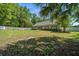 Beautiful backyard featuring mature trees and ample space, shaded by a palm tree at 645 Sw 48Th Ln, Ocala, FL 34471