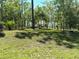 View of the backyard with a partially obstructed view of the house through the trees at 7134 Sw 129Th Terrace Road, Ocala, FL 34481