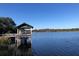 Lovely waterfront features a serene lake and a charming dock with seating at 7134 Sw 129Th Terrace Road, Ocala, FL 34481