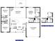 Detailed floor plan showcasing the layout of the home, including bedrooms, living areas, and garage at 74 Pine Trace Crse, Ocala, FL 34472