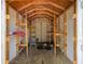 Interior photo displaying the framework of a backyard storage shed at 1014 Ne 12Th St, Ocala, FL 34470