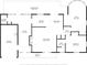 Detailed floor plan of a home, showing layout including a living room, kitchen, office, and covered patio at 23797 Ne 189Th St, Fort Mc Coy, FL 32134
