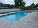 Sparkling in-ground pool surrounded by a spacious concrete deck and a privacy fence at 5525 Se 43Rd Ct, Ocala, FL 34480