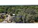 Aerial view showing property lines and surrounding tree canopy with scattered houses in the neighborhood at 719 Nw 8Th St, Ocala, FL 34475