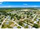 Picture of a neighborhood with well-kept homes, mature trees and green spaces under a stunning blue sky with scattered clouds at 10016 Sw 62Nd Cir, Ocala, FL 34476