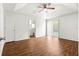 Spacious main bedroom with wood floors and ensuite bathroom access at 10016 Sw 62Nd Cir, Ocala, FL 34476