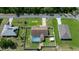Aerial view of property with a private, fenced backyard and swimming pool at 2671 Sw 158Th Lane Rd, Ocala, FL 34473