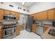 Modern kitchen with stainless steel appliances, sleek countertops, and an open design at 2671 Sw 158Th Lane Rd, Ocala, FL 34473