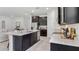 Open kitchen featuring a large island, stainless steel appliances, and modern finishes at 3066 Canopy Oak Blvd, Wildwood, FL 34785