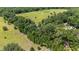 High-angle aerial showcases a home bordered by a lush tree line and grassy land at 4701 Nw 60Th Terrace, Ocala, FL 34482