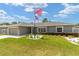 Beautiful one-story home with gray stucco and manicured front yard under a bright sky at 7442 Sw 129Th Ln, Ocala, FL 34473