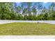 Large, green backyard surrounded by a white privacy fence and mature trees at 15350 Sw 30Th Street, Ocala, FL 34481