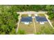 Aerial view showcasing homes with spacious, fenced backyards at 15368 Sw 30Th St, Ocala, FL 34481