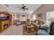 Comfortable living room features a fireplace and natural light at 2434 Walnut Heights Rd, Apopka, FL 32703