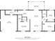 Detailed floorplan showing the layout of the home with the location of the bedrooms, bathrooms, kitchen, and living areas at 4331 Se 106Th Pl, Belleview, FL 34420