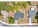 An aerial view of a property with a well maintained roof and surrounding landscaping at 6 Bahia Circle Loop, Ocala, FL 34472