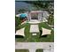 Aerial view of park featuring outdoor stage and splash pad on the water at 705 Washington Ave, Eustis, FL 32726