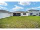 Beautiful backyard featuring a screened lanai and lush green lawn, perfect for outdoor enjoyment at 7224 Sw 61St Pl, Ocala, FL 34474