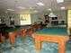 Spacious game room with multiple billiard tables, perfect for community entertainment at 11871 Se 91St Cir, Summerfield, FL 34491