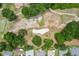 Aerial view of neighborhood golf course and sand trap at 14481 Sw 112Th Cir, Dunnellon, FL 34432